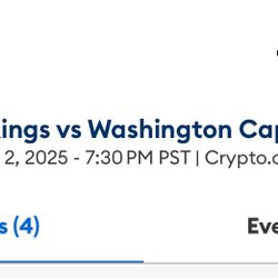 2 LA kings Tickets 
