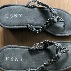 Womans Black Sandals, Size 8.5, New 