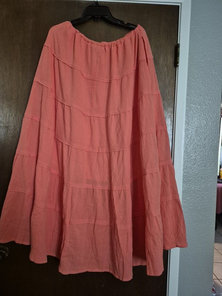 FASHION %COTTON $189 SIZE XL MIDI SKIRT