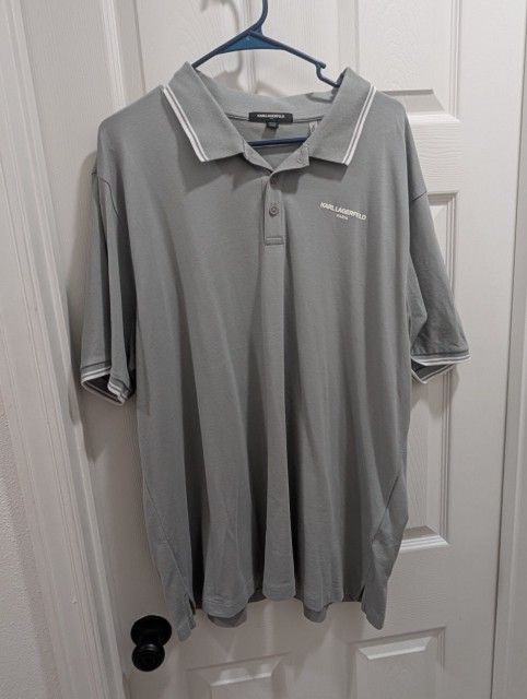Karl Lagerfeld Paris Core Logo Polo Shirt. 