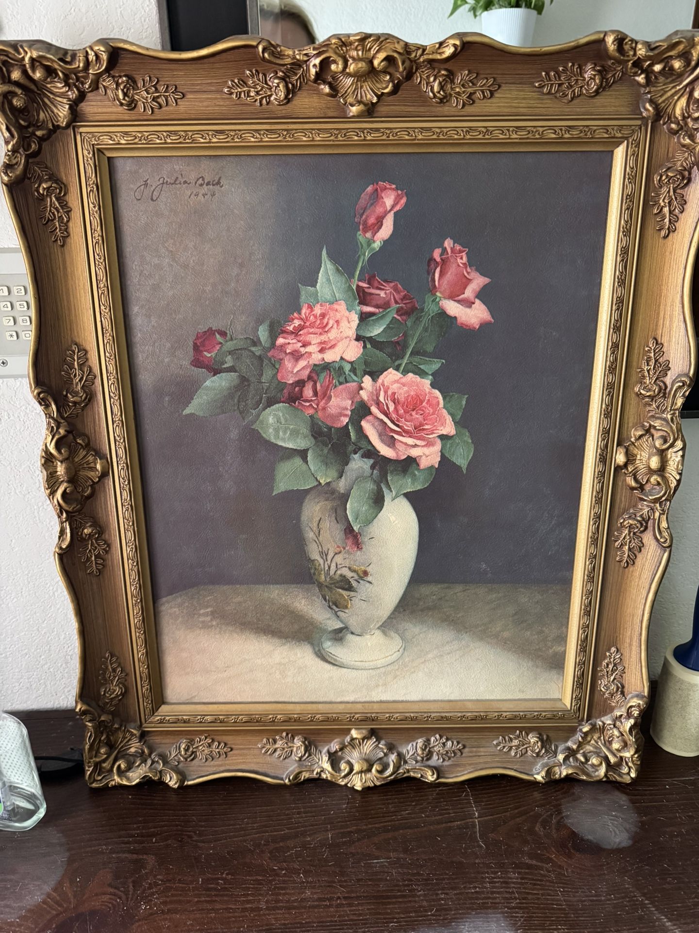 Julia Bach Print Framed Signed