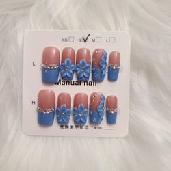 Square Shape Press On Nails- Size Small 