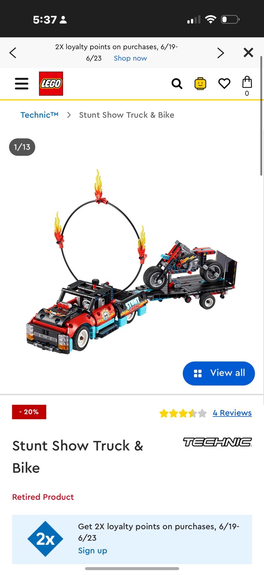 Lego Truck (part of stunt set)