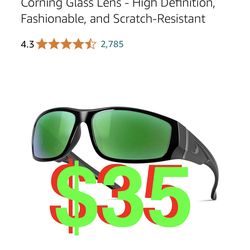 BNUS Polarized Sunglasses with Corning Glass Lens - High Definition, Fashionable, and Scratch-Resistant