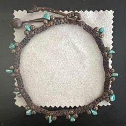 Handmade Seaweed And Turquoise Bracelet
