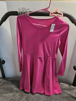 New! - Girl's Size XL 14 - Pink Long Sleeve Uniform Dress