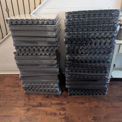 BRAND NEW Black Or Gray Slick Resistant Gym Mats With Edge Pieces.  Read Description 