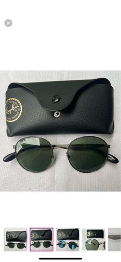 Ray-Ban Army Green Round Metal Sunglasses