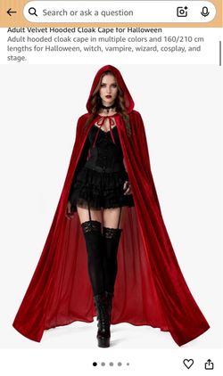 Red cloak cape unisex