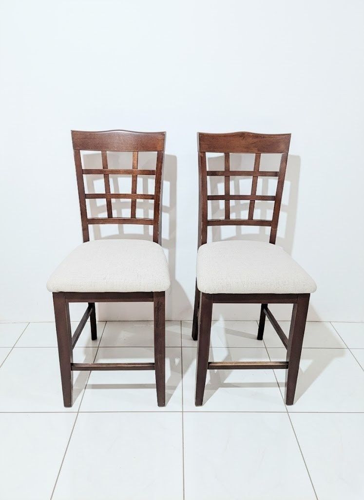 Set Of 2 - 24" Wood Stools