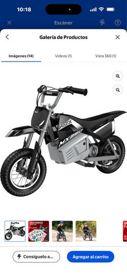 Razor Dirt Rocket MX350 - Black with Decals, up to 14 mph, 24V Electric Dirt Bike for Kids 8+