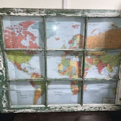 35 X28 Farmhouse Vintage Window Frame Antique 