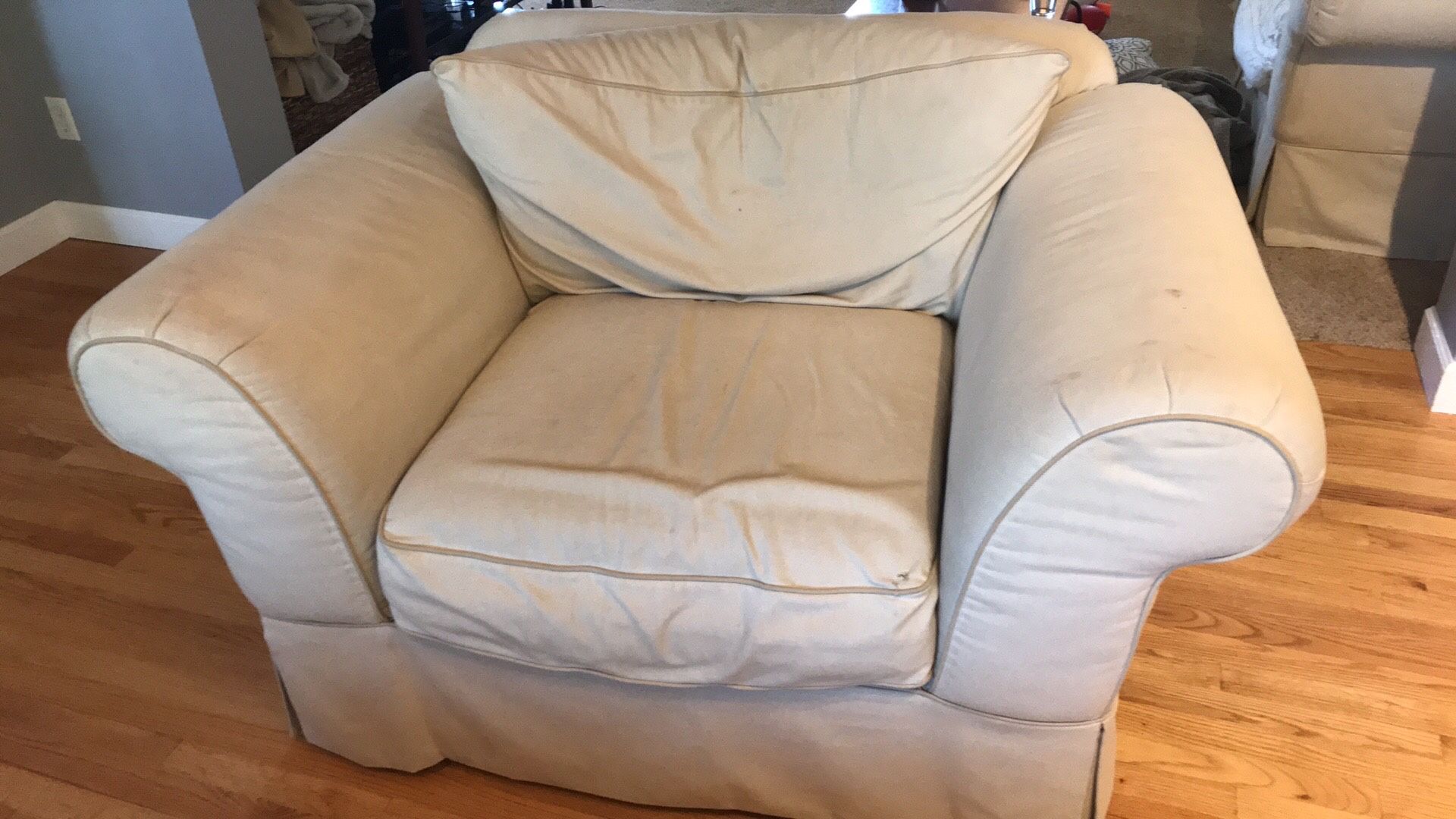 Free! Pottery Barn Style Chair and Ottoman