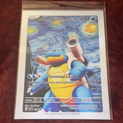 3D Pokemon Van Gogh Card Poster  