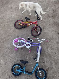 Not sold separately AS IS for PARTS Kids bicycles