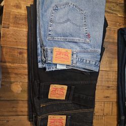 3 Levi Jeans 2-42×32 1-42×30 $30