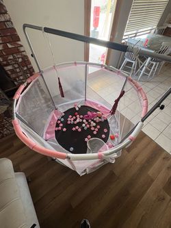 Kids Trampoline with Safety Net – Keep Them Active & Entertained! 💗