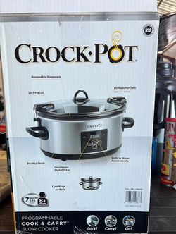 Crock-Pot Programmable Cook & Carry 7 Quart Slow Cooker 