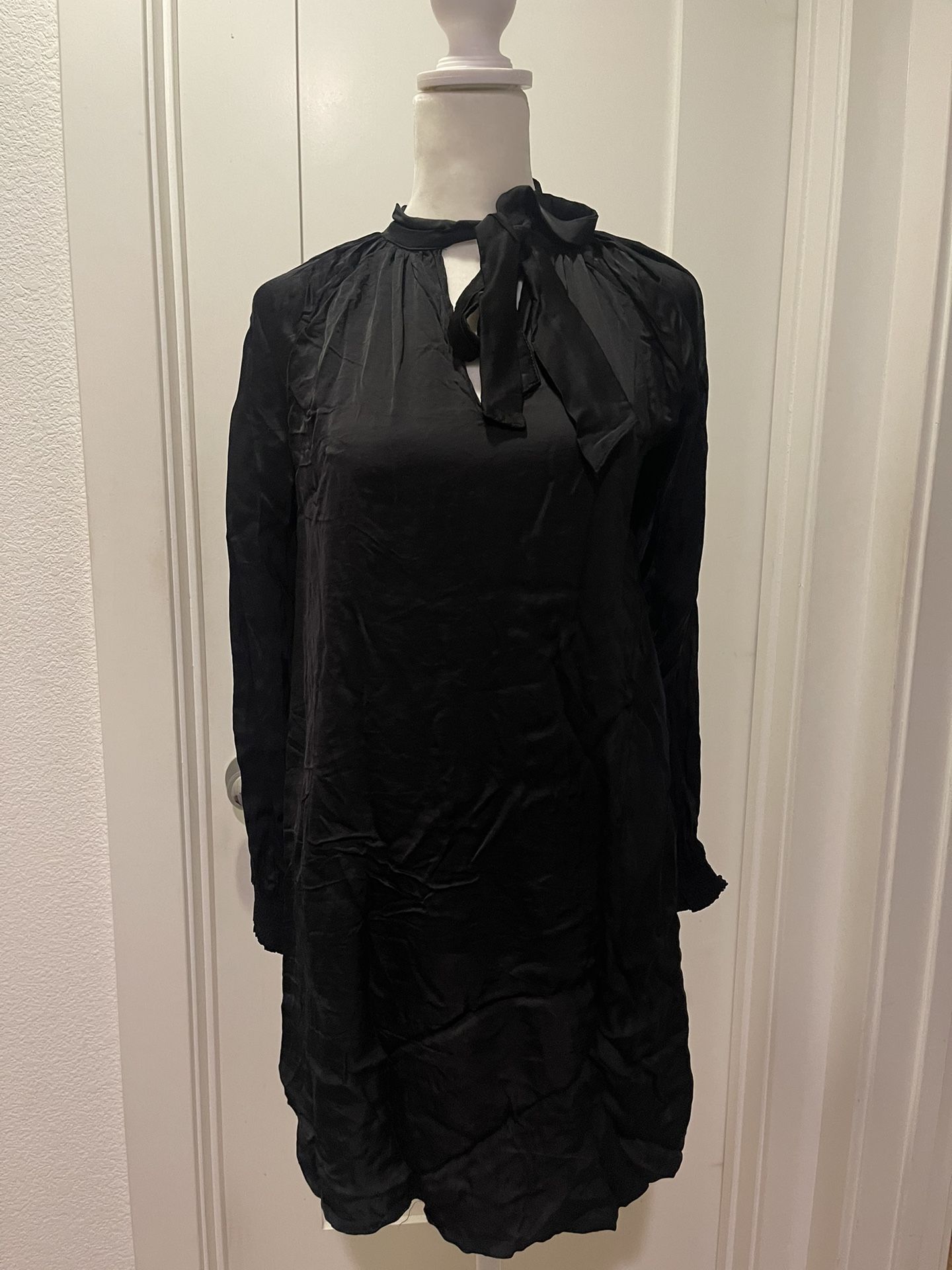 Black Tunic Satin Like Dress