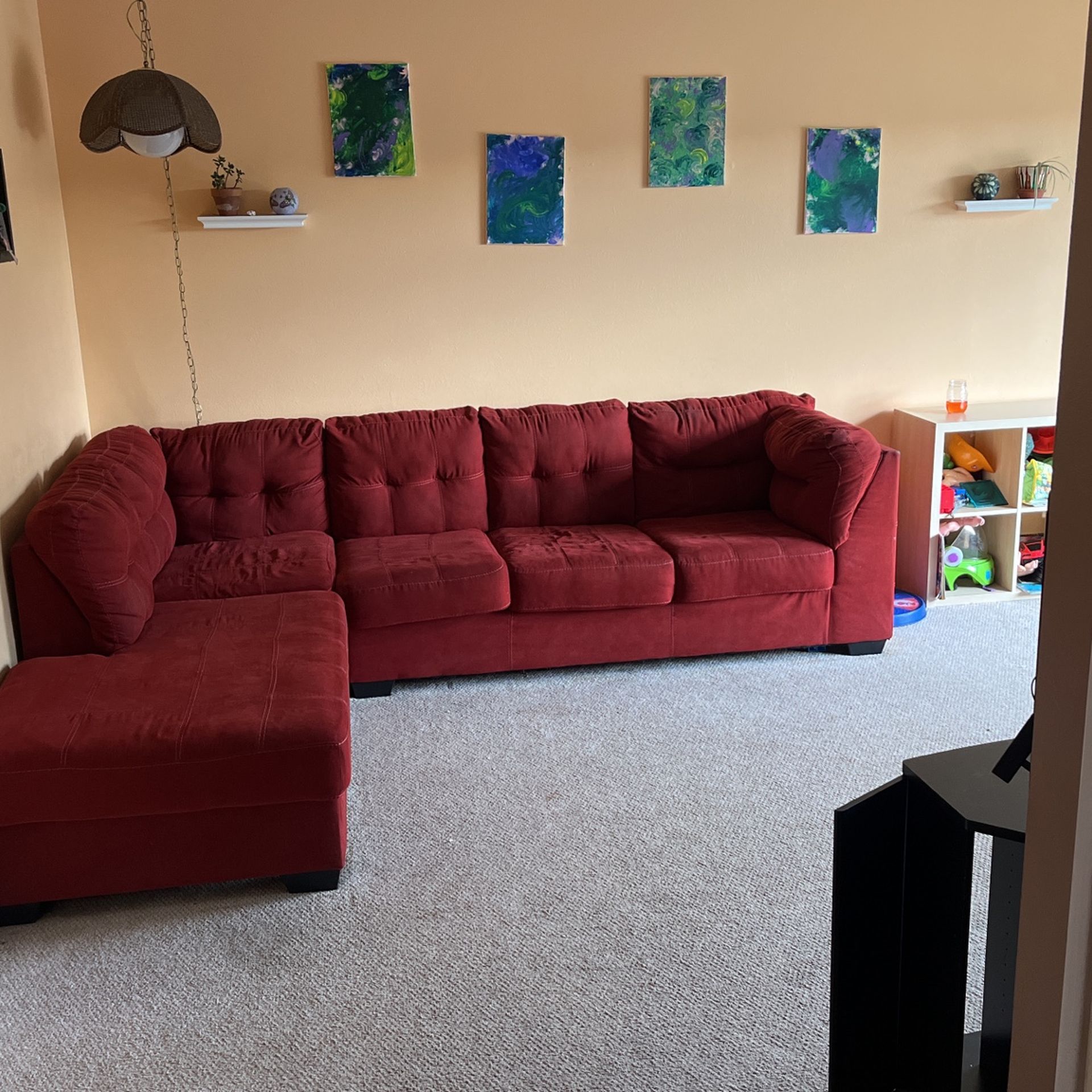 Red Sectional Couch