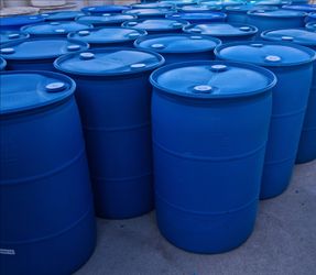 Blue Plastic Barrel 55 Gal Closed Head Waste Products Fuel Garden Gray Water Storage Recycling