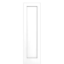 Alexandria Moulding 20 in x 80 in x 1-3/8 in. 1-Panel Flat, Shaker Sticking, Pre-Fit and Beveled, Primed Wood Core Door Slab 