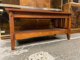 Mission Style Coffee Table w/ Lower Shelf