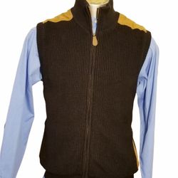 ORVIS COTTON SUEDE MEN VEST BLACK COLOR SIZE MEDIUM
