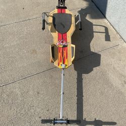 Down Hill Luge Skateboard With Hand Brake And Headrest And Foot Rest