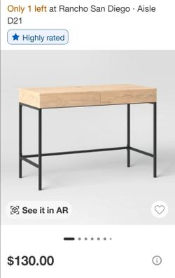 Desk with drawers + charging station