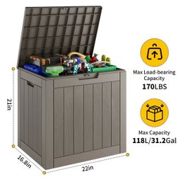 31-Gallon Outdoor Storage Box