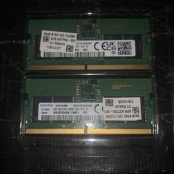 16GB DDR5 RAM SAMSUNG (8GB x 2) sticks for gaming laptop