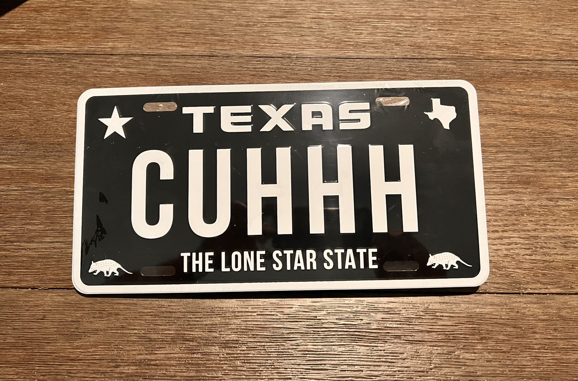 Cuhhh Texas License Plate New, Car, Truck & Trailer Decor