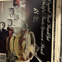 Crystal fruit, punch bowl