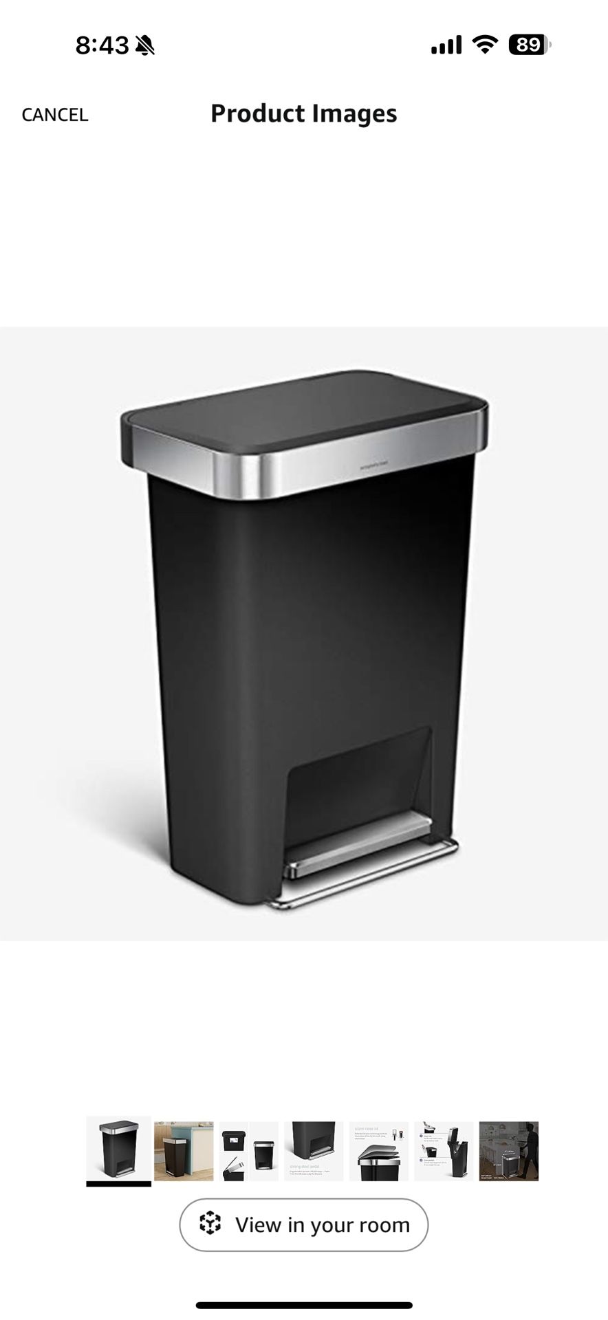 simplehuman 12 Gallon Trash Can
