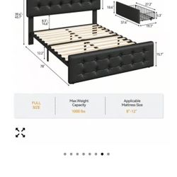 GAOMON FULL SIZE BED FRAME 