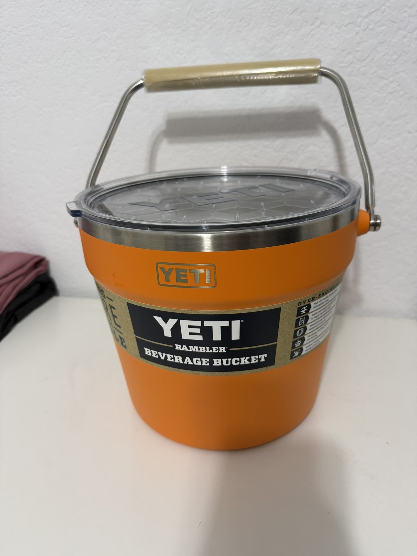 YETI Rambler Beverage Bucket New King Crab Orange