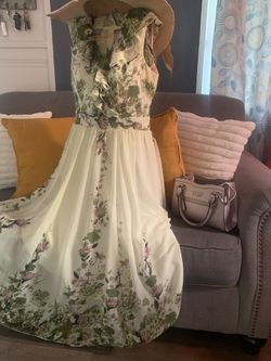 Dress Floral Fresh Nice Japanese Style Size M