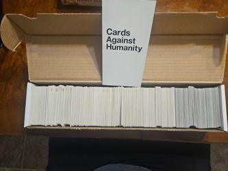 Cards against humanity party game card set.