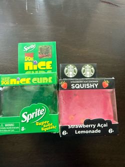 6 different colors red,pink,green, purple and yellow,dark blue Needoh Nice Cube. $20 or 2 for 35 Dr. Pepper Nice cube $25 Pepsi nee doh Nice cube $25 