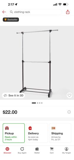Adjustable Double Rod Garment Rack