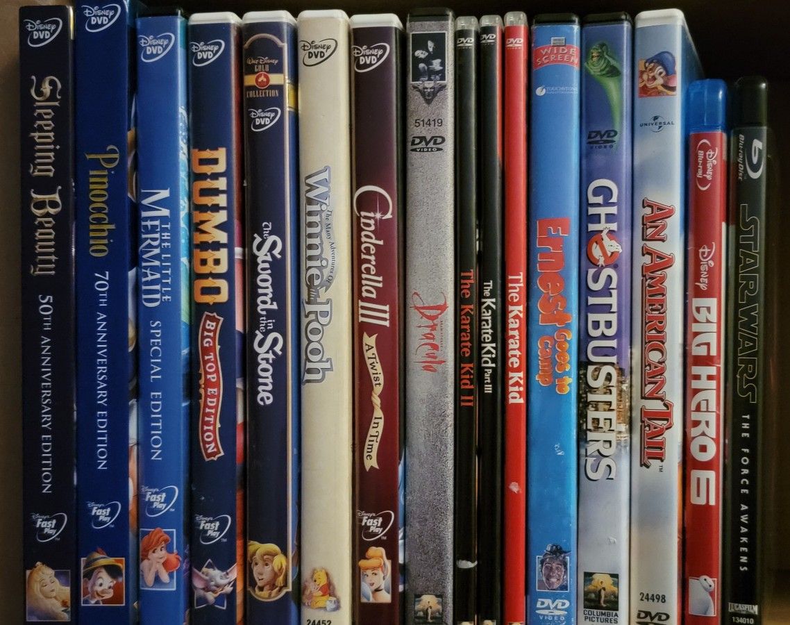 DVD Movie Collection Mostly Disney and Two Blu Ray 18 Total