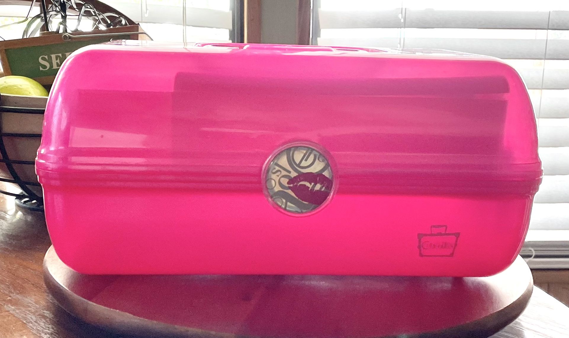 **VINTAGE** Caboodle Makeup Case Organizer with Mirror & Trays - Pink - Large