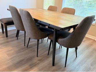 Dining Table Set with Bench & Chairs