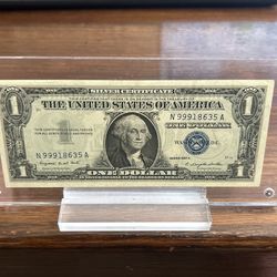US Currency $1.00  - Silver Certificate - Cool “999” Starting Serial Number 