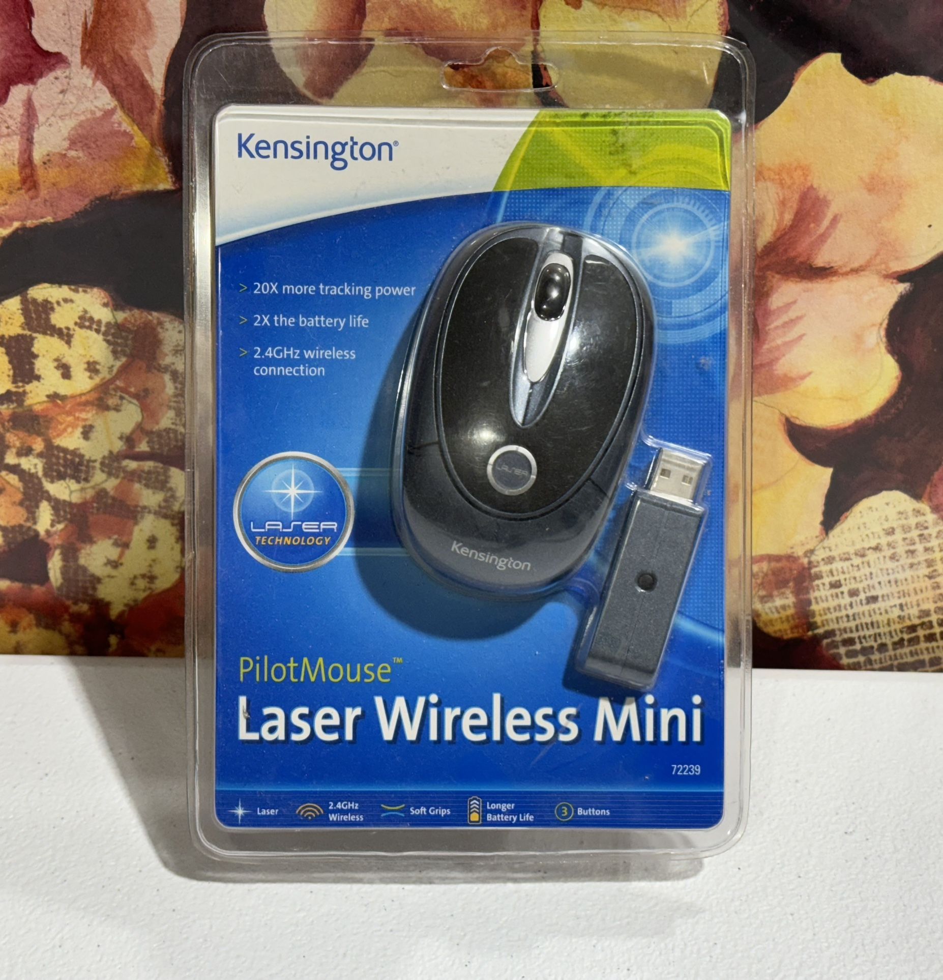 New Kensington Pilot Mouse Laser Wireless Mini Portable Mouse with Laser Optics