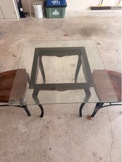Glass top kitchen table