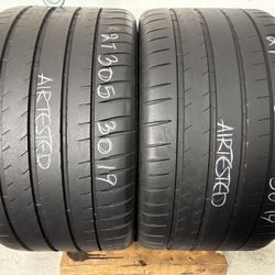 2 Tires 305 30 19 Michelin Pilot Sport 4s Like New No Repairs