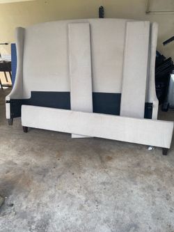 King size bed frame/ 2 side table dresser