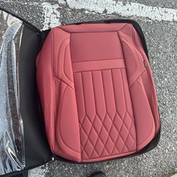 KEYOOG Universal 2-Seater Waterproof Breathable Nappa Leather Car Seat Covers Full Set, Fit for Front Seats